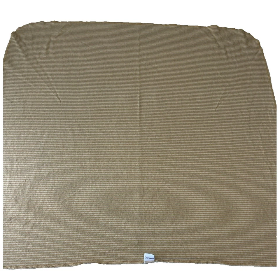 Gerber Gold Receiving Blanket Flannel White Striped Cotton Security Lovey 28x29 - Image 2 of 4