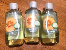 3 NEW Bath  Body Works CUCUMBER MELON 10 OZ SHOWER GEL SHEA VIT E SIGNATURE