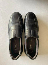 Clarks Men's Gessler Step Loafer, Black Leather, 12 Wide