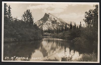 Postcard RPPC Banff Alberta Canada Mt Rundle 57 | eBay