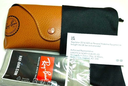 RAY BAN SUNGLASSES NEW WAYFARER 2132 MAROON SUEDE- BLACK / GRADIENT BROWN RARE - Picture 12 of 14