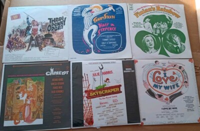 6 New Sealed Vinyl LP Soundtracks Sixpence Camelot Finian Penny Wife Skyscraper