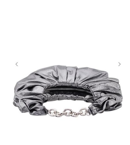 NINA Ellie ruched metallic small hobo - Gunmetal - Picture 8 of 9