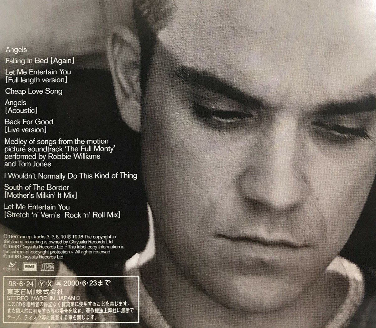 Robbie Williams: Angels (CD EP Japan 1998 Chrysalis) *Very
