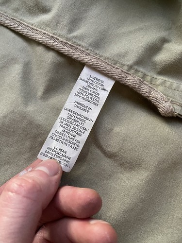 LL Bean Jacket Men 42 Green Safari Sport Field Jacket Cotton Blazer Utility BAWR - Picture 8 of 16