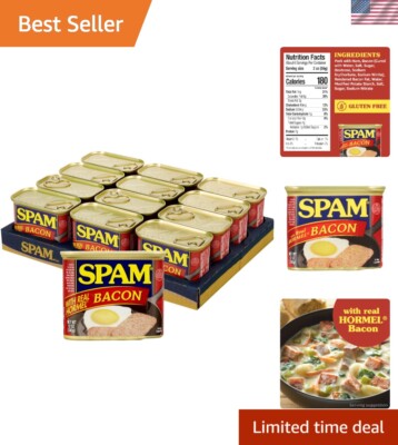 7g Protein Hormel Bacon Canned Meat - Easy Meals with No Refrigeration Needed