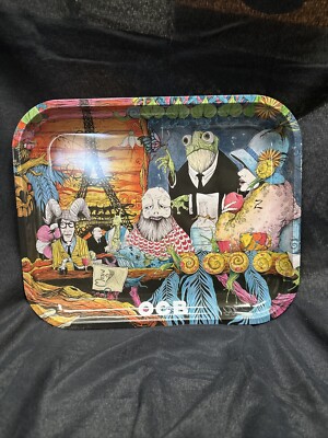 OCB Rolling Papers Rolling Tray Sean Dietrich Signed 11 X 13  Cafe Culture 