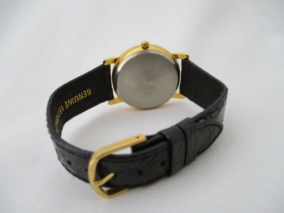 Deluxe Unisex Black Buckle Band Analog Watch | eBay