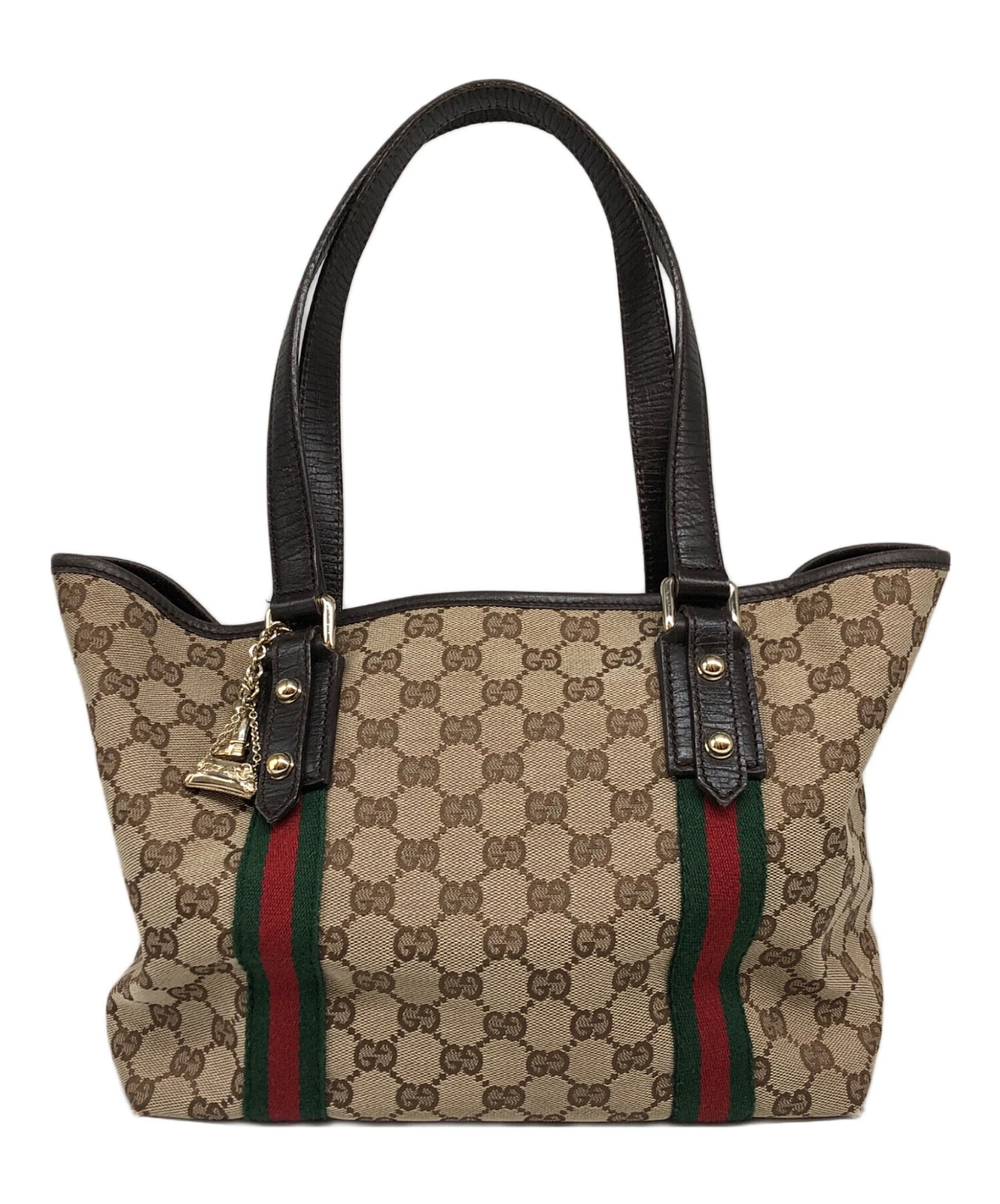 Sac fourre tout Gucci toile GG ligne Sherry beige 137396 du Japon