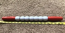 Gold s Gym Muscle Stick Massage Roller White And Red 18 Long 7 Thick Beads
