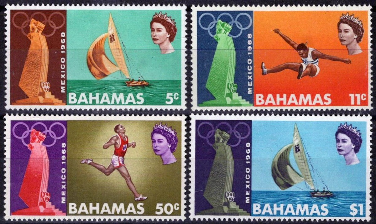 ZAYIX Bahamas 276-279 MNH Olympics Games Sports Sailboats