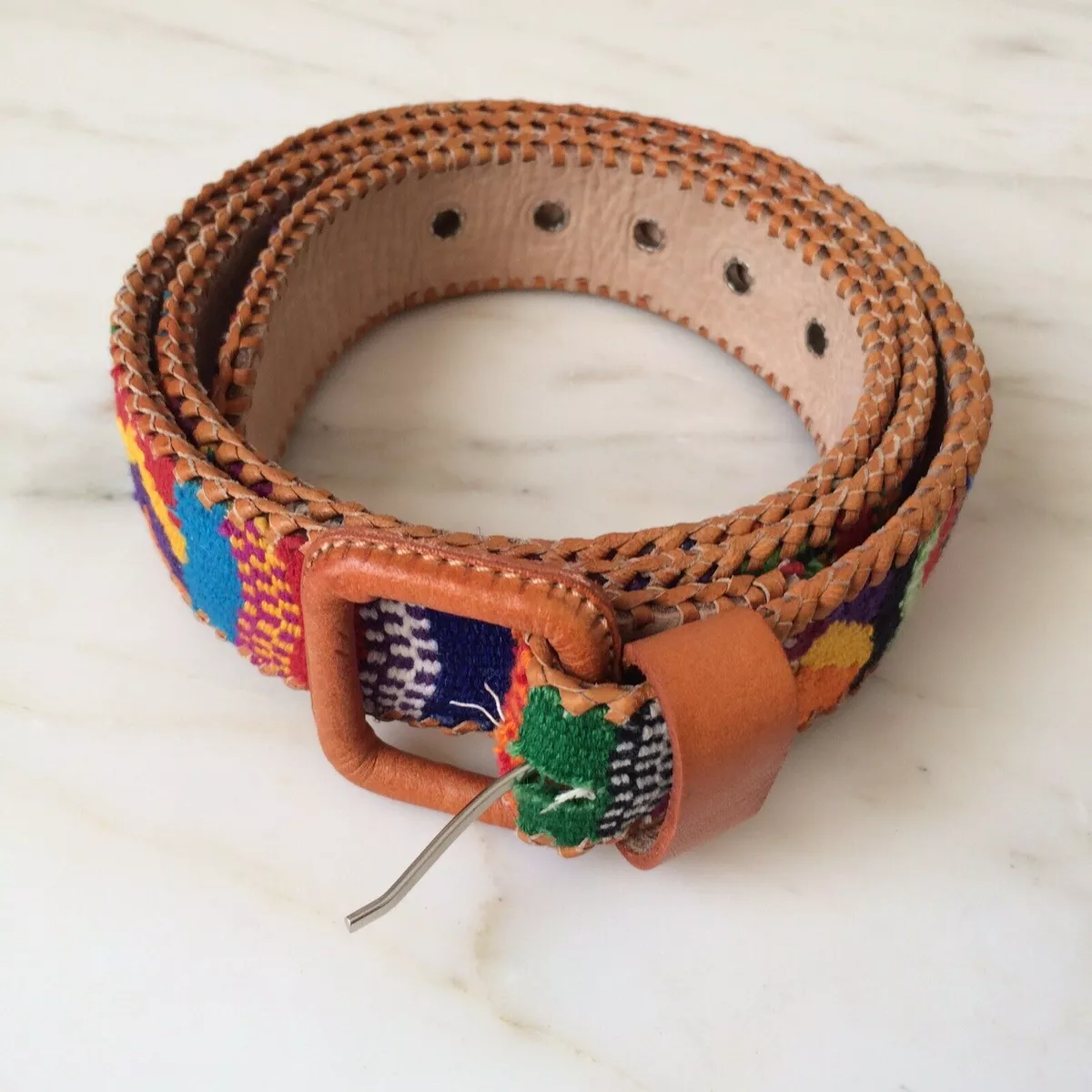 NEW Woven Leather Belt Handcrafted Mexican Cute Gift Handmade Women