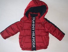 Tommy Hilfiger Red Kids Puffer Down Hooded Coat Jacket Boys Size 2T