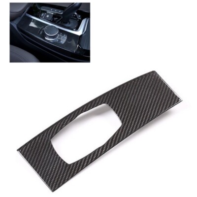 Gloss Real Dry Carbon Fiber Idrive Knob Panel Cover Fits 18-21 G01 G02 X3 X4