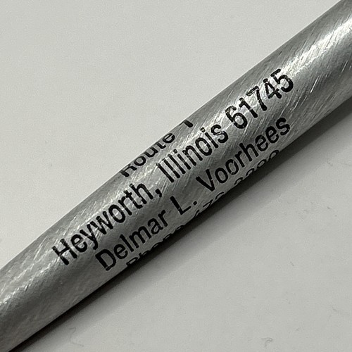 VTG Ballpoint Pen Delmar J. VOORHEES BUILDERS Heyworth, Illinois - Picture 2 of 5