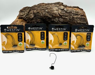 Westin Offset Ned Jig Head Tungsten Black Nickel Hakengröße 1/0 3,5g 5g 7g 10,5g