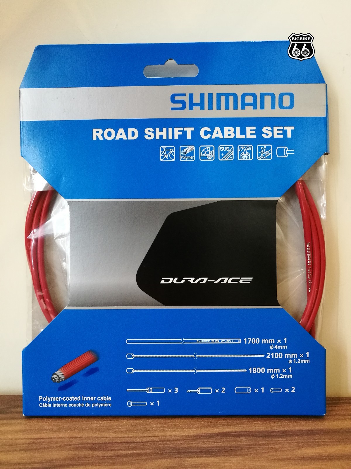 Shimano DuraAce Road Shift Cable Set Red
