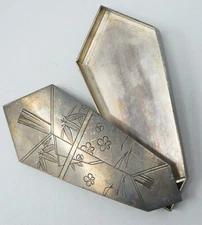 Silver Slide On Container Vintage Original 40g Silver From Japan 0221C5