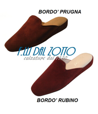 PANTOFOLA CIABATTA DA CAMERA ditta PAPILLON 55 BORDO' RUBINO