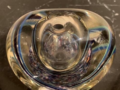 Botella de perfume de vidrio artístico Neil Duman 1995 Controlled Bubbles Studio - Imagen 8 de 12