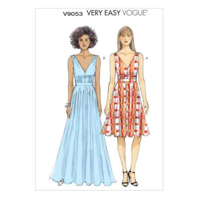 Schnittmuster Vogue 9053 schickes Maxikleid Gr. 32-48
