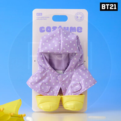 BTS BT21 Official Goods RAINY DAY CLOSET - RAINCOAT AND RAIN BOOTS + Tracking#
