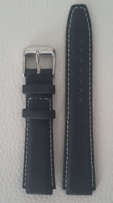 Bracelet Montre SERGE BLANCO Cuir Véritable Noir - Largeur 16mm - Neuf Sans étiquette