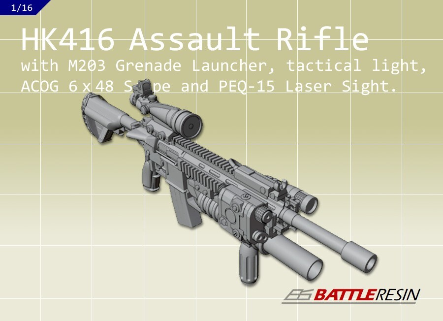 1/16 scale: HK416 Assault Rifle (ID 9.25) | eBay