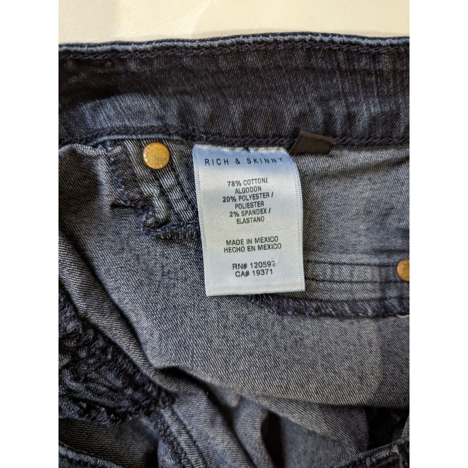 Rich & skinny jeans womens size 28 Carly Blue ski… - image 8