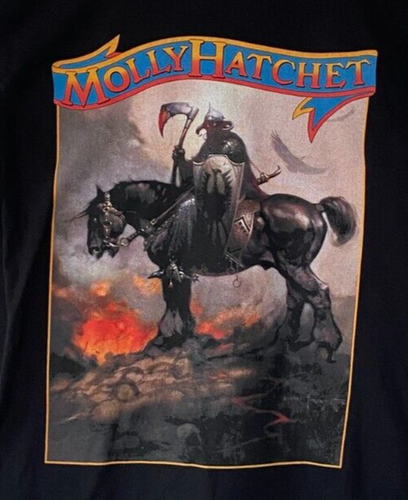Molly Hatchet Metal Death Rider Fire Graphic T-Shirt