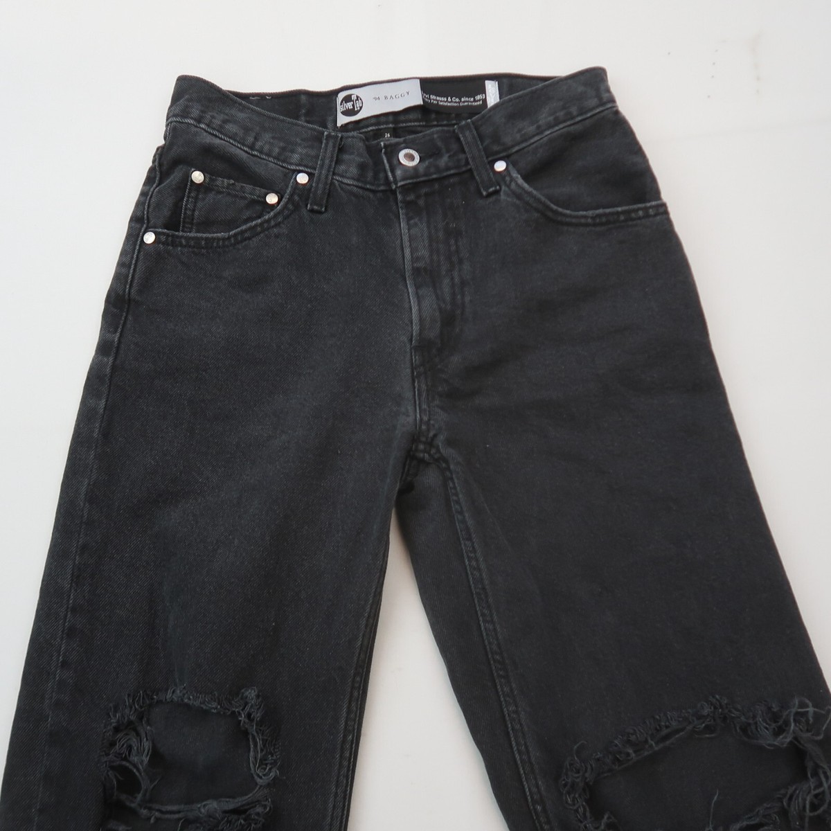 Levi's Womens Silvertab '94 Baggy Jeans Size 26 Black