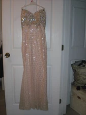 Stunning Aspeed Champagne Mermaid Evening Dress Prom Wedding Size S
