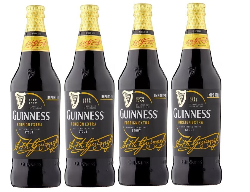 BIG - Guinness Nigeria Foreign Extra Stout 600 Ml pack of 4 - BIG BIG - Guinness Nigeria Foreign Extra Stout 600 Ml pack of 4 - BIG