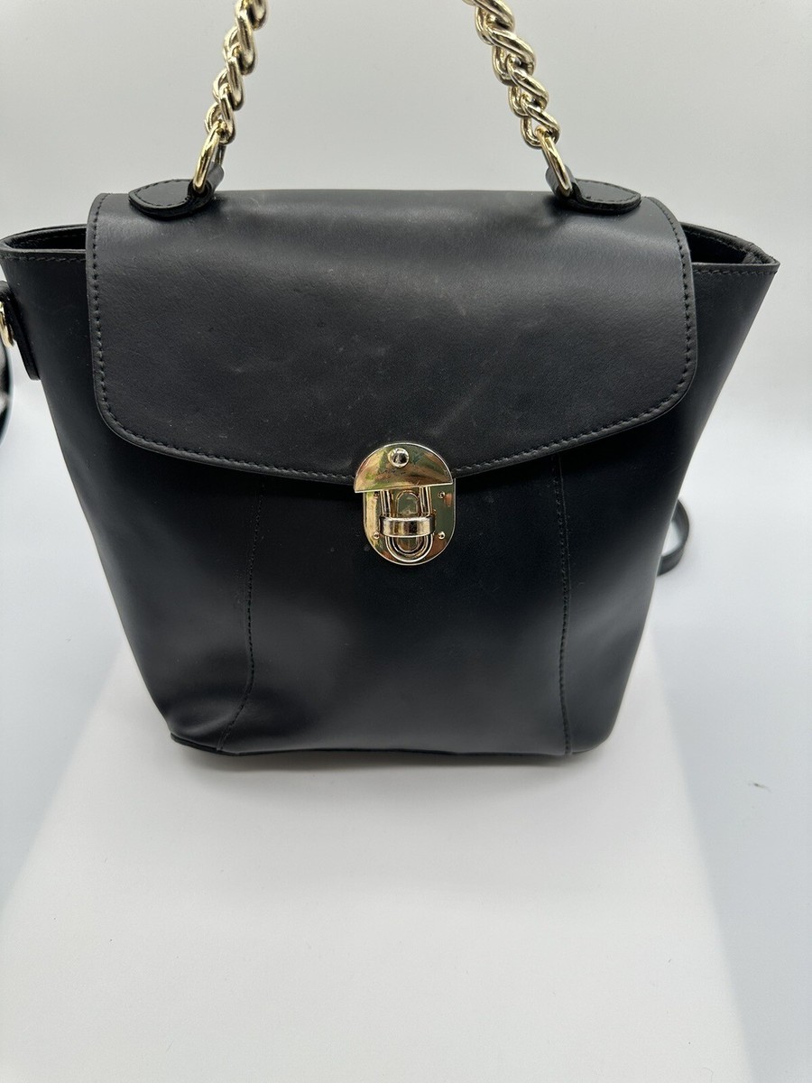 Divina Firenze black Pebbled Leather Convertible Top Handle Backpack Crossbody s-l400.jpg main image 4