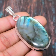 Labradorite Gemstone Handmade 925 Sterling Silver Jewelry Pendant Gifts For Love