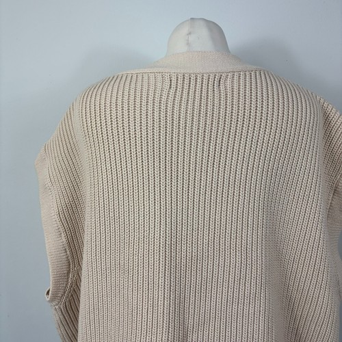 Marks & Spencer Beige Cream Knitted Waistcoat Sweater Vest Size XL UK 20 - 22 - Picture 7 of 10