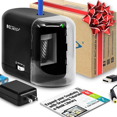 Heavy Duty Electric Pencil Sharpener Auto Stop USB & Battery Operated for School