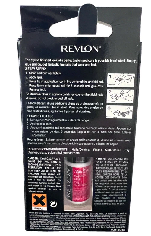Revlon Sale Perfect Pedicure Glue-On Artificial Nails with Nail Art - Image 2 of 2