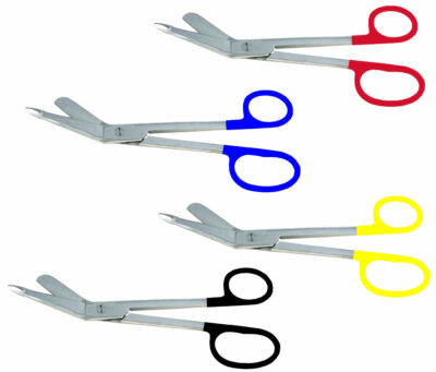 Bandage Scissors 6'' Large Ring Color Coated Vynil Handle 2-Pack