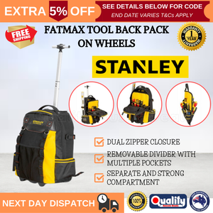 stanley fatmax trolley tool backpack with wheels
