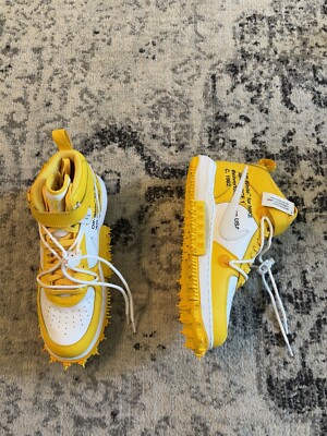 Nike Air Force 1 Mid SP Leather Mens Size 12 White Varsity Maize DR0500 101