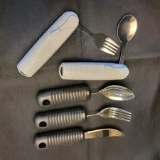 Set Weighted Flatware And Lightweight Adjustable ~ 2 Fork 2 Spoon 1 Knife Mixed