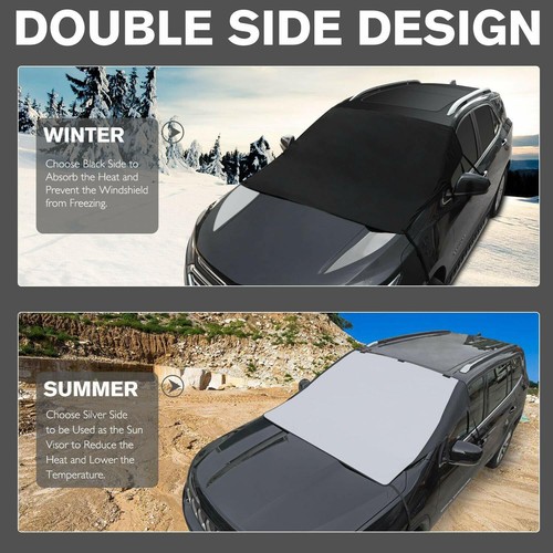 Cubierta de parasol para parabrisas automático para todo tipo de clima para la mayoría de los autos camiones furgonetas SUV A - Imagen 6 de 7