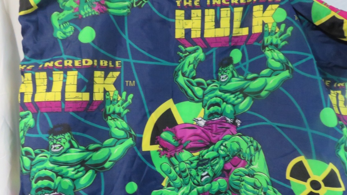 78' incredible HULK 超人ハルク コミック柄 寝袋 Marvel Comics The Incredible Hulk Vintage Reversible