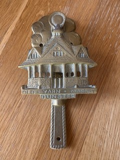 Antique Brass "Old Yarn Market" "Dunster" Door Knocker