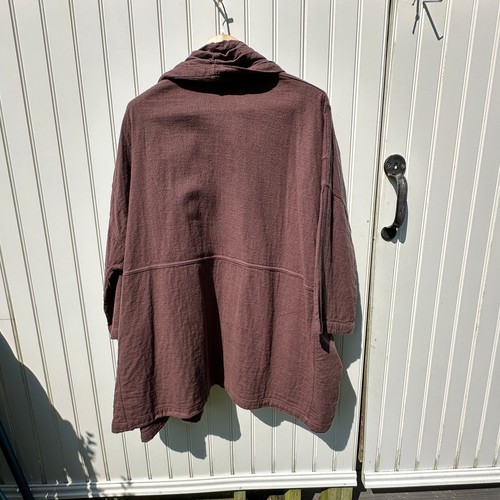 Atelier Delphine Haori Jacket 100% Cotton Cool Plum Brown Wren Size XS EUC $400 - Picture 19 of 21