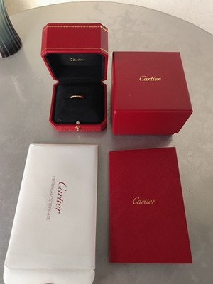   Original CARTIER Ring 1895 Wedding GOLD 750 + DIAMANT   Gr. 50 Topzustand 