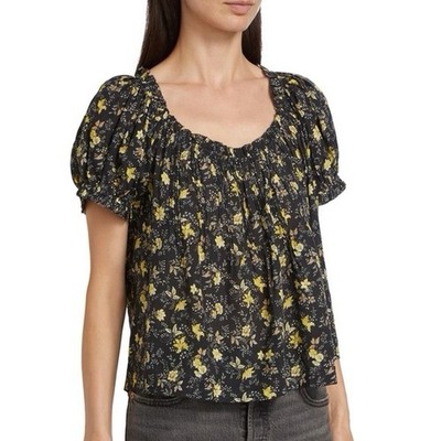 Doen Damen Frederica Floral Bedruckte Bluse Tunika Oberteil Größe XXS