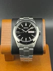 Seiko Men's Day Date Watch Black Dial Stainless Steel 10Bar 6N43-00C0