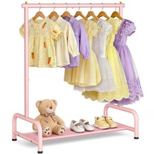 Clothing Rack for Hanging Clothes, Dress Up Storage with Bottom Shelf, Small ...